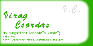 virag csordas business card